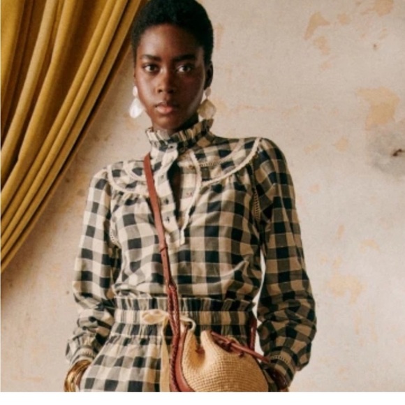 NWOT SEZANE CHEMISE BAILEY BLOUSE 36 - Picture 2 of 10